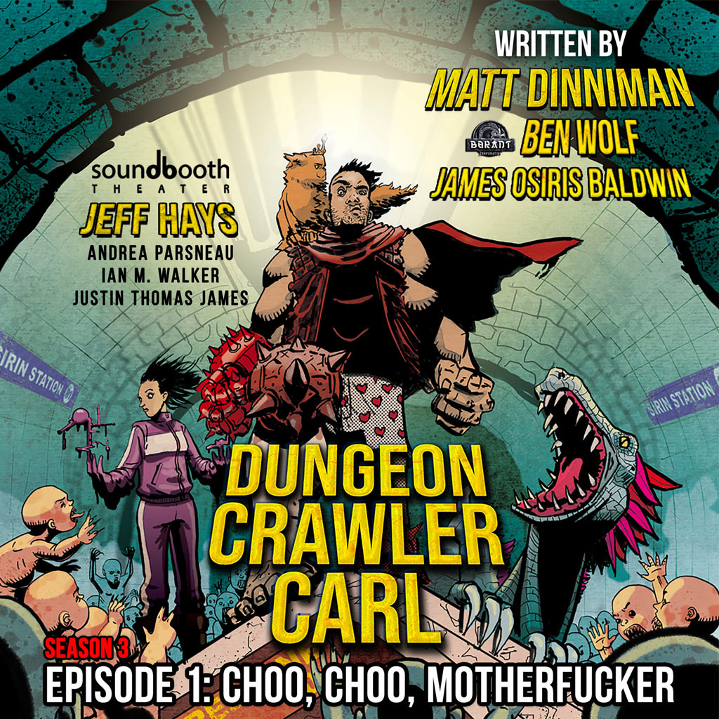 DCC2_S3-E01_Cover Dungeon Crawler Carl, Season 3, Episode 1 - Choo, Choo, Motherfucker - Cover Art